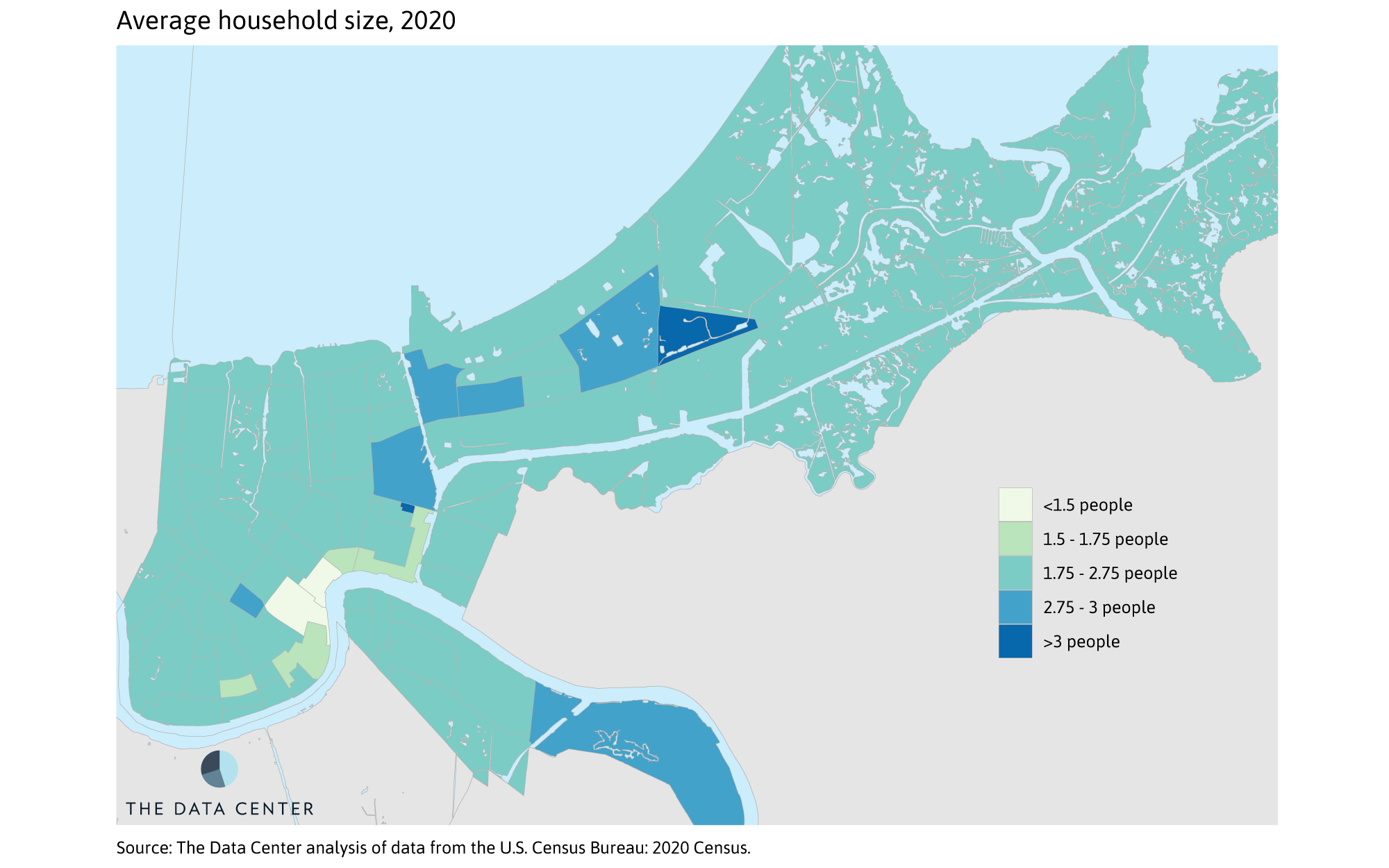 Residents In Group Quarters And Average Household Size Across The New 